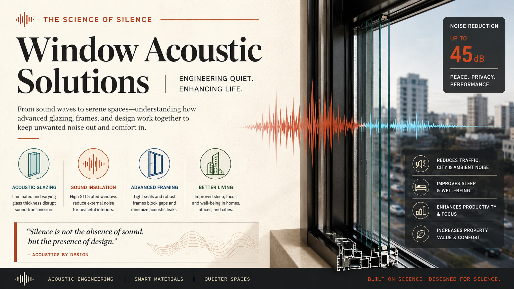 Window Acoustic Solutions: The Science Behind Silent Spaces