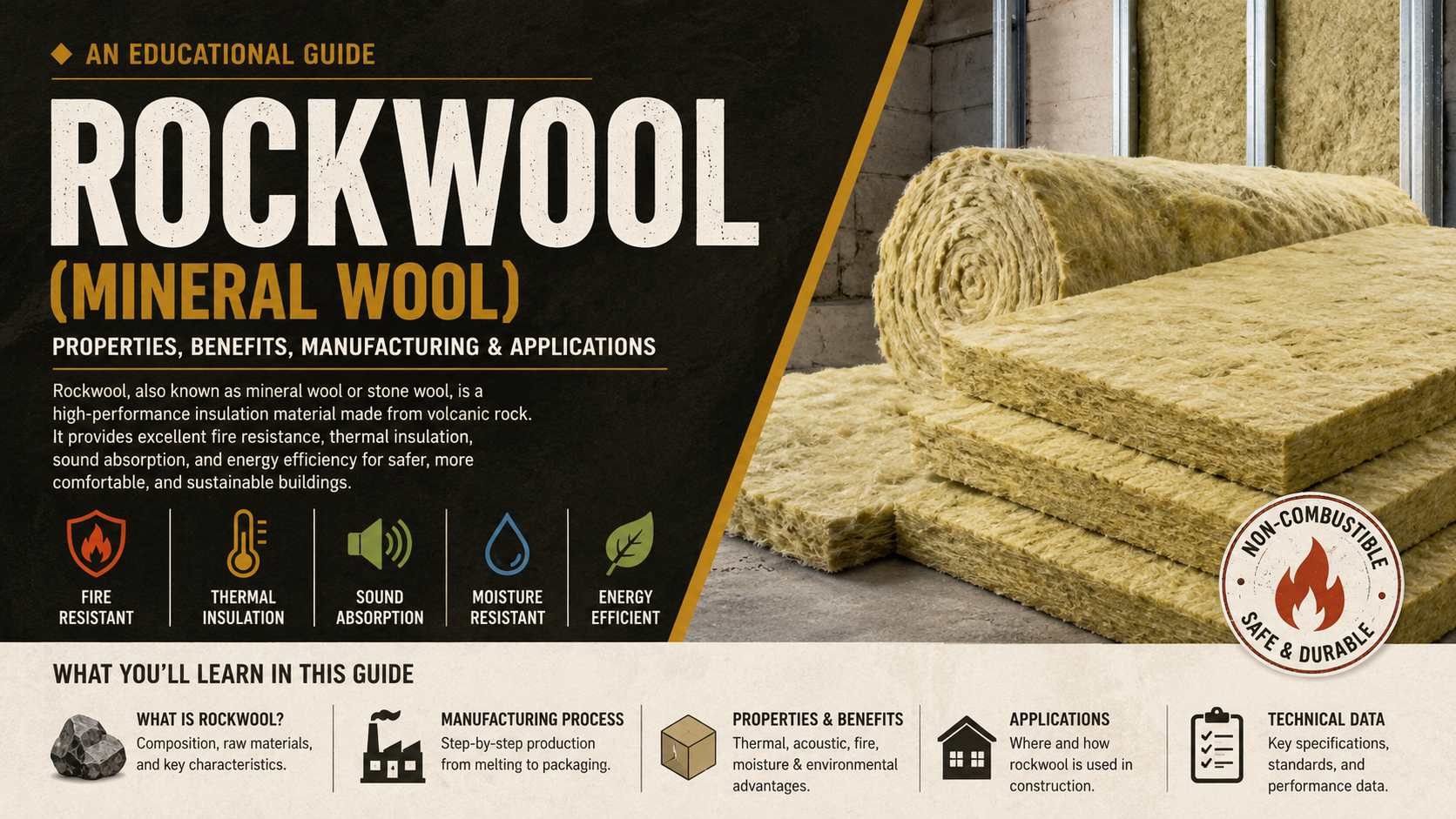 Rockwool Insulation: Benefits, Fire Resistance, Soundproofing & Applications Guide