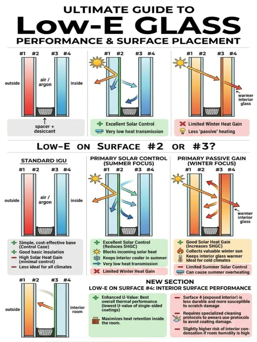 Ultimate Guide To Low-E- Glass Performance & Surface Placement
