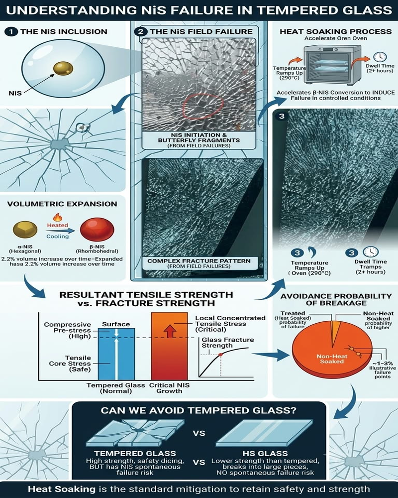 Understanding NiS Failure in Tempered Glass