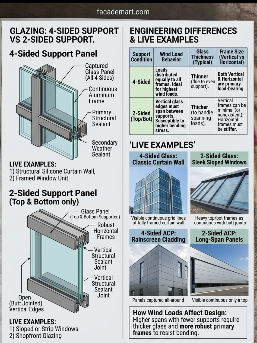 4-Sided vs 2-Sided Glazing Support