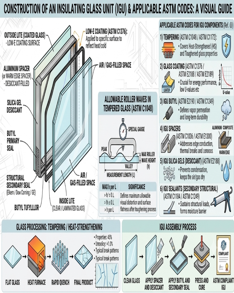 construction of an insulating glass unit ( IGU ) & Applicable ASTM Code